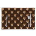 Cute Baby Grizzly Bear Pattern Print Placemat
