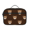 Cute Baby Grizzly Bear Pattern Print Portable Lunch Bag