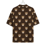 Cute Baby Grizzly Bear Pattern Print Rayon Hawaiian Shirt