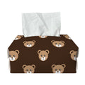 Cute Baby Grizzly Bear Pattern Print Rectangle Tissue Box Cover