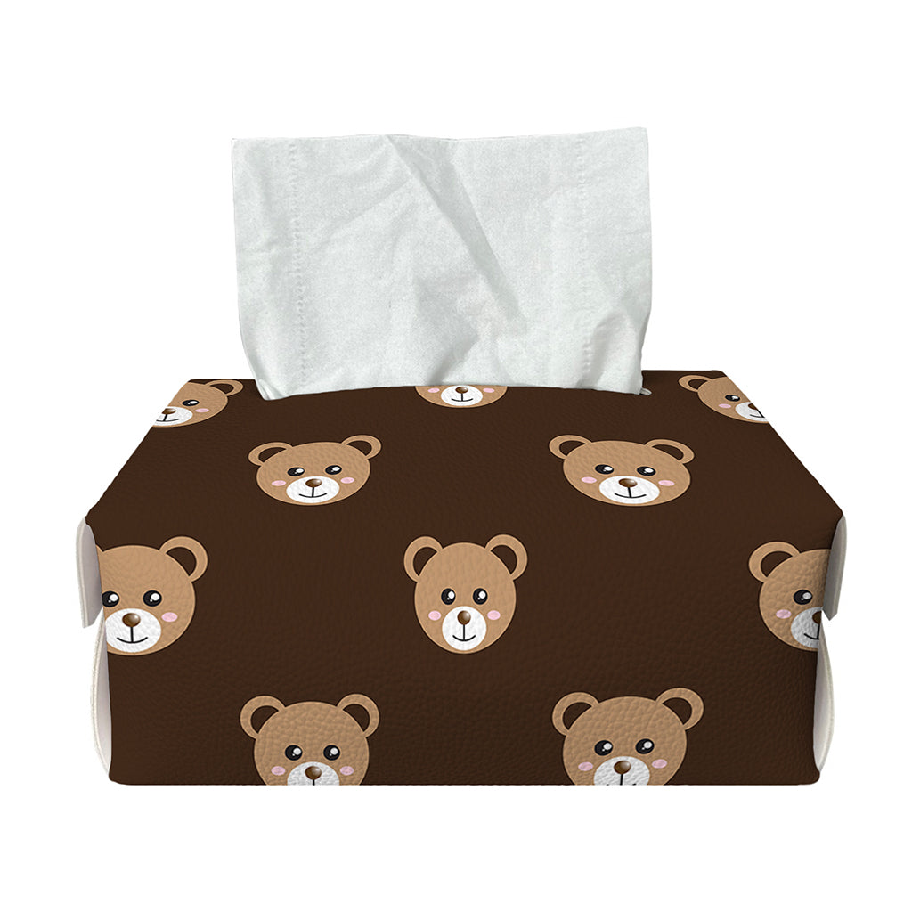 Cute Baby Grizzly Bear Pattern Print Rectangle Tissue Box Cover