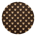 Cute Baby Grizzly Bear Pattern Print Round Blanket