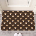 Cute Baby Grizzly Bear Pattern Print Rubber Doormat