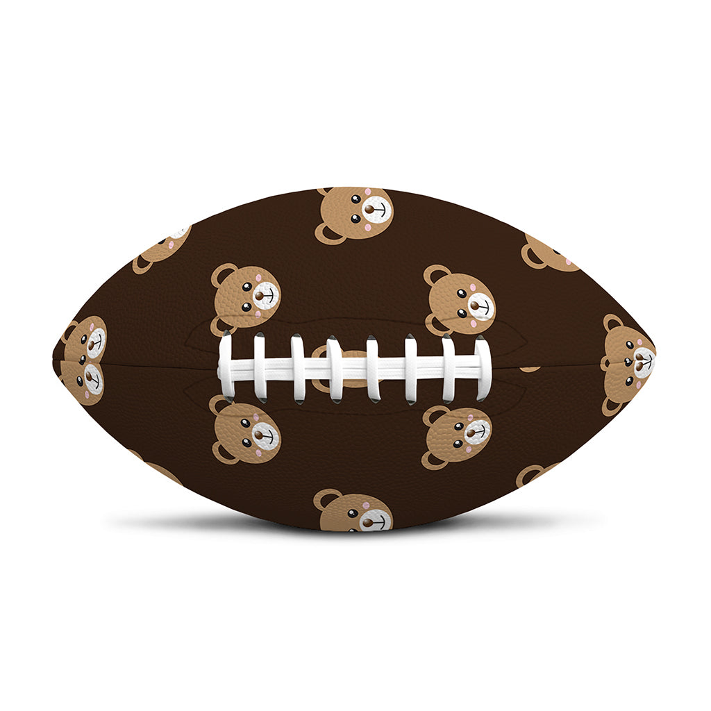 Cute Baby Grizzly Bear Pattern Print Rugby Ball