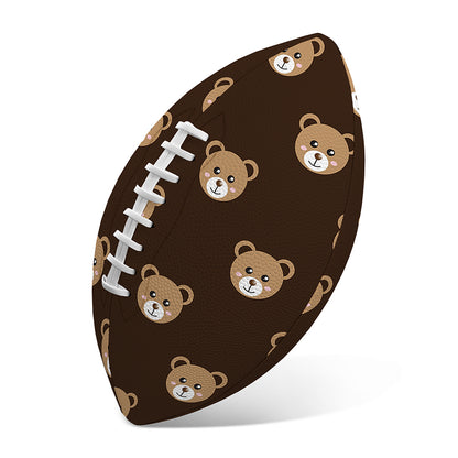 Cute Baby Grizzly Bear Pattern Print Rugby Ball