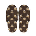 Cute Baby Grizzly Bear Pattern Print Slippers
