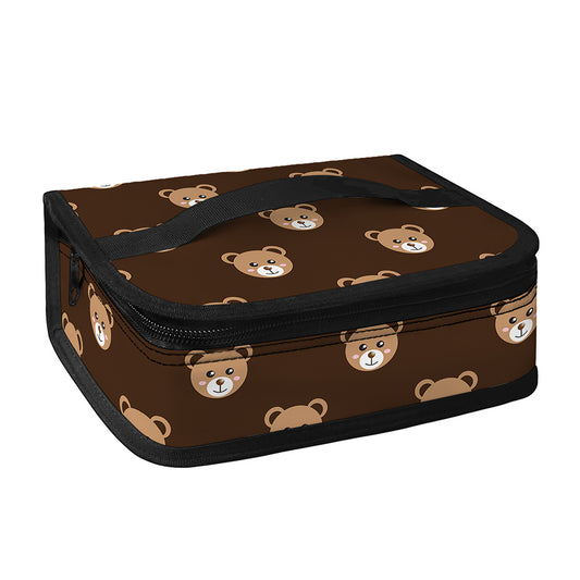 Cute Baby Grizzly Bear Pattern Print Small Lunch Bag