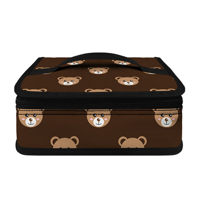 Cute Baby Grizzly Bear Pattern Print Small Lunch Bag