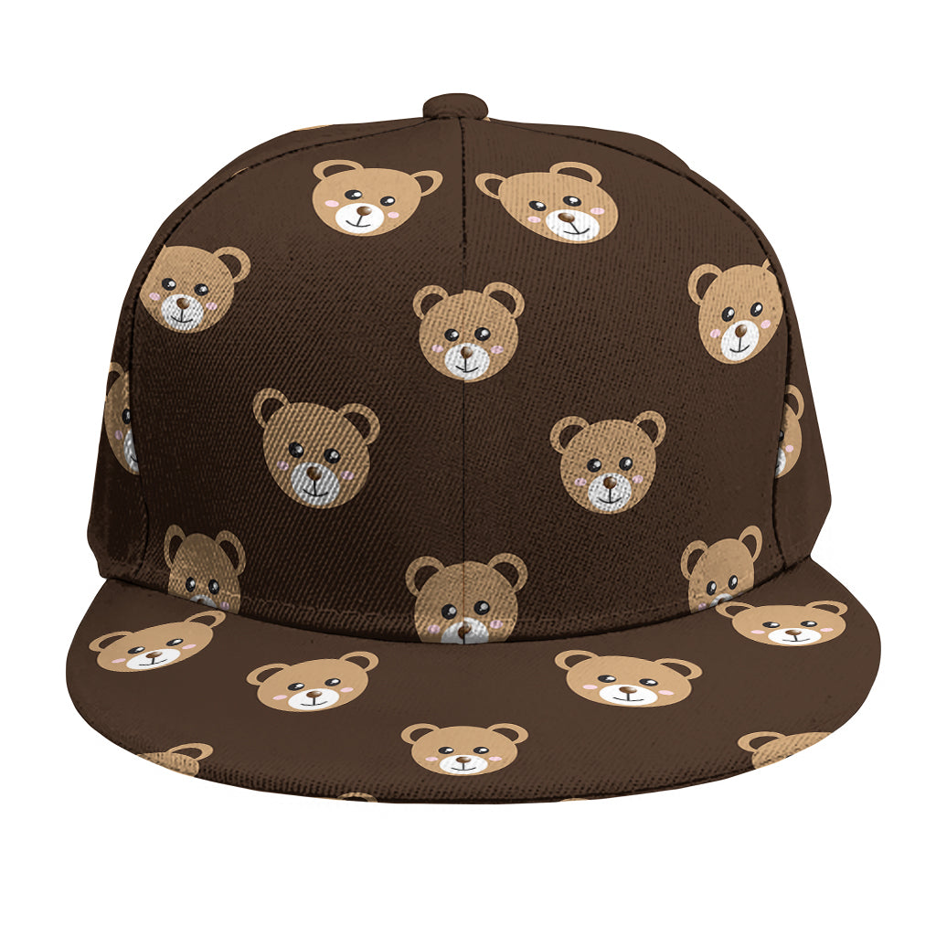 Cute Baby Grizzly Bear Pattern Print Snapback Cap