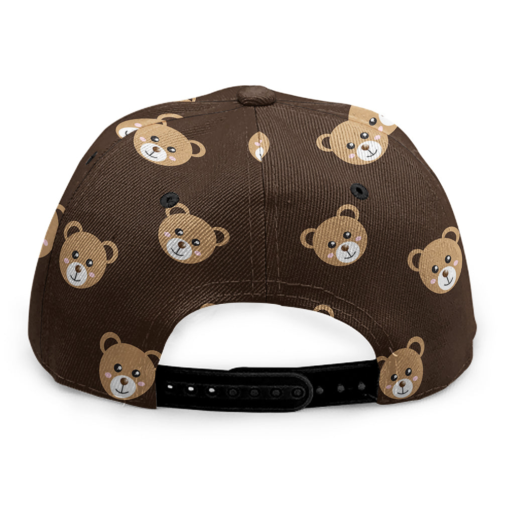 Cute Baby Grizzly Bear Pattern Print Snapback Cap