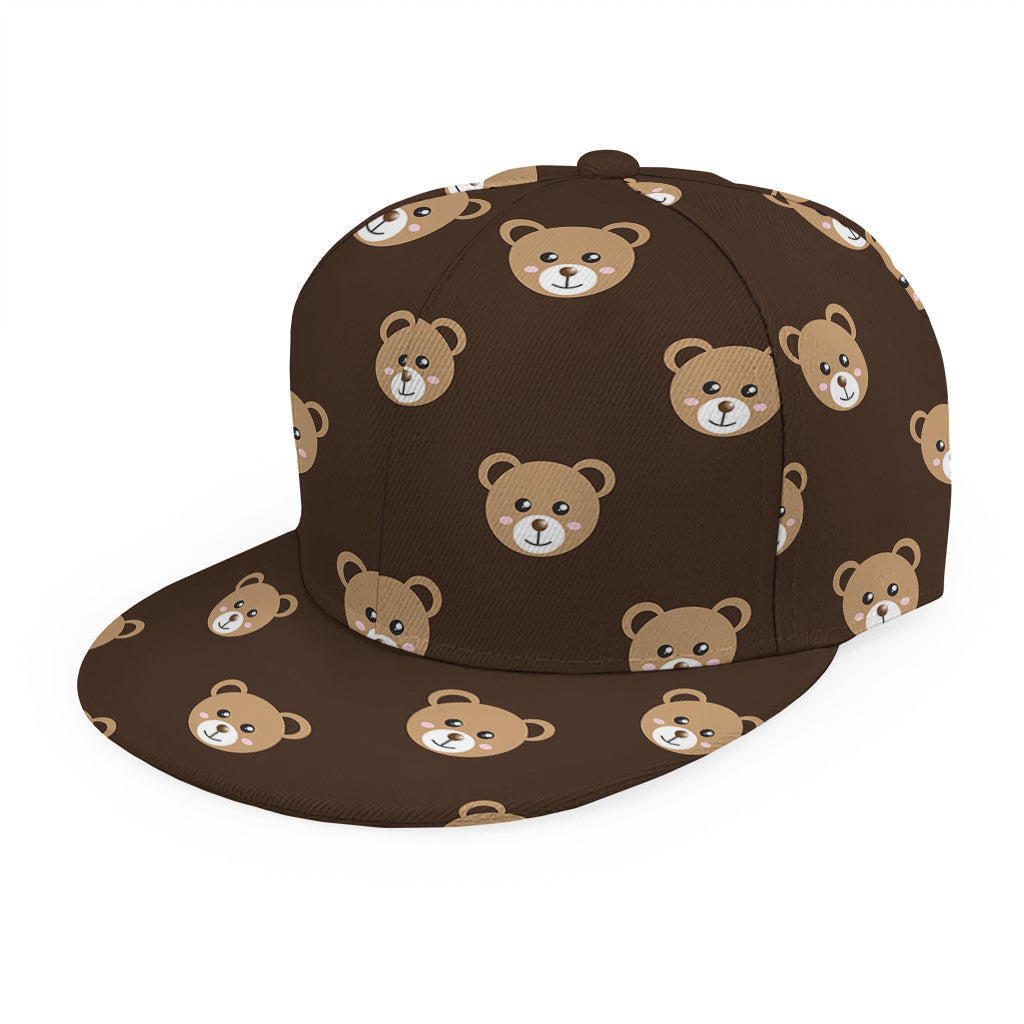 Cute Baby Grizzly Bear Pattern Print Snapback Cap