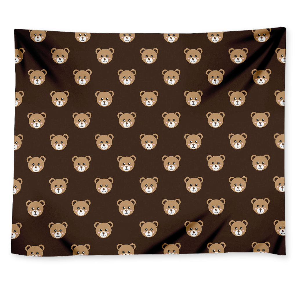 Cute Baby Grizzly Bear Pattern Print Tapestry