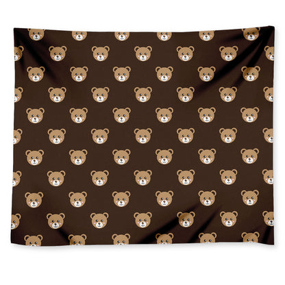 Cute Baby Grizzly Bear Pattern Print Tapestry