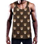Cute Baby Grizzly Bear Pattern Print Training Tank Top