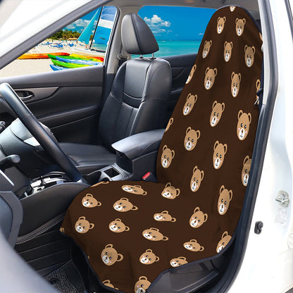 Cute Baby Grizzly Bear Pattern Print Waterproof Car Seat Cover