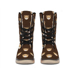 Cute Baby Grizzly Bear Pattern Print Winter Boots