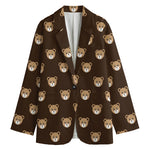 Cute Baby Grizzly Bear Pattern Print Women's Blazer