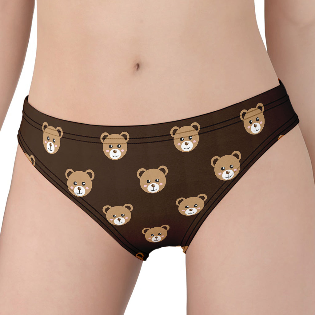 Cute Baby Grizzly Bear Pattern Print Women's Panties