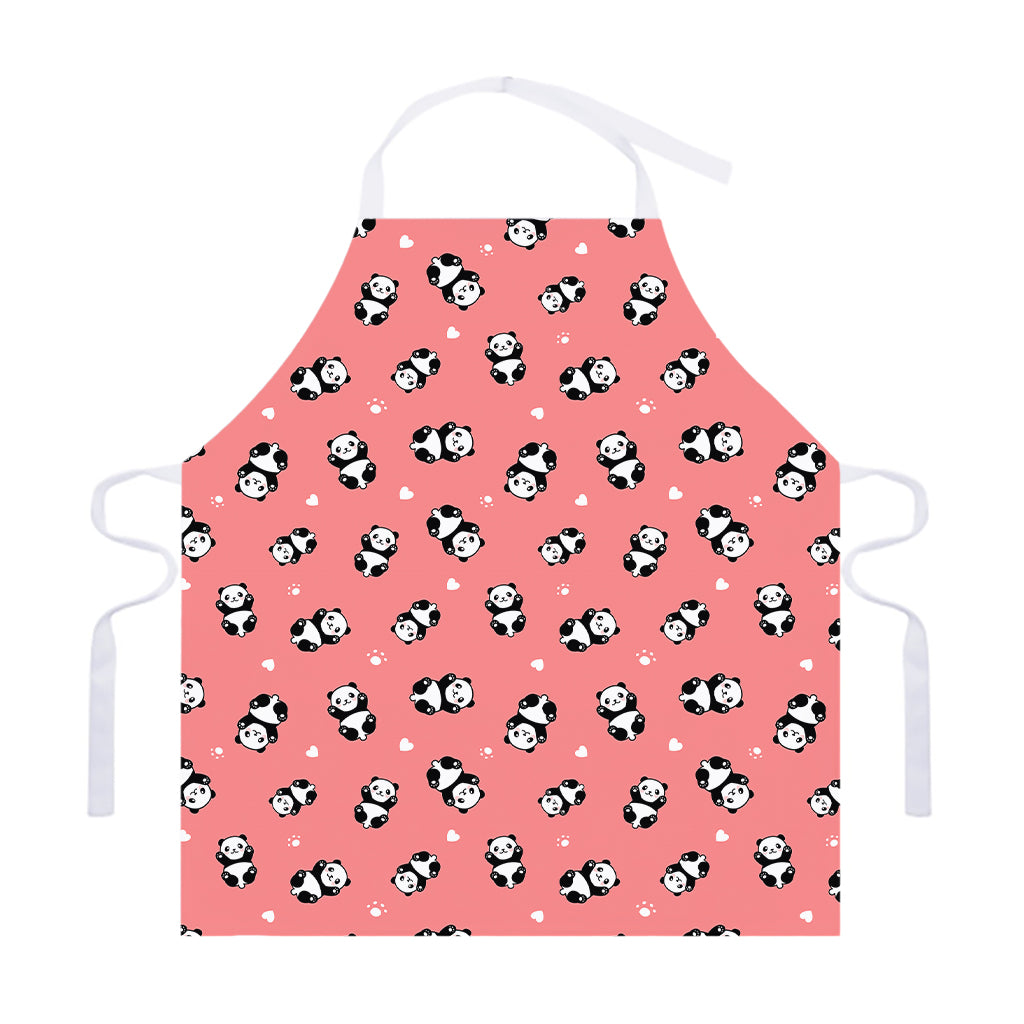 Cute Baby Panda Pattern Print Adjustable Apron