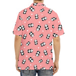 Cute Baby Panda Pattern Print Aloha Shirt