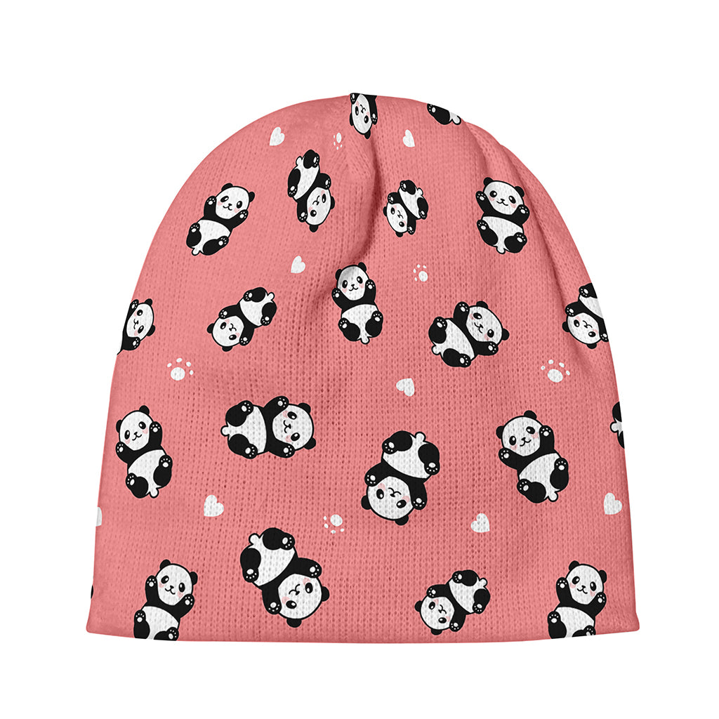 Cute Baby Panda Pattern Print Beanie