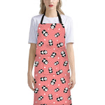 Cute Baby Panda Pattern Print Bib Apron With Pocket