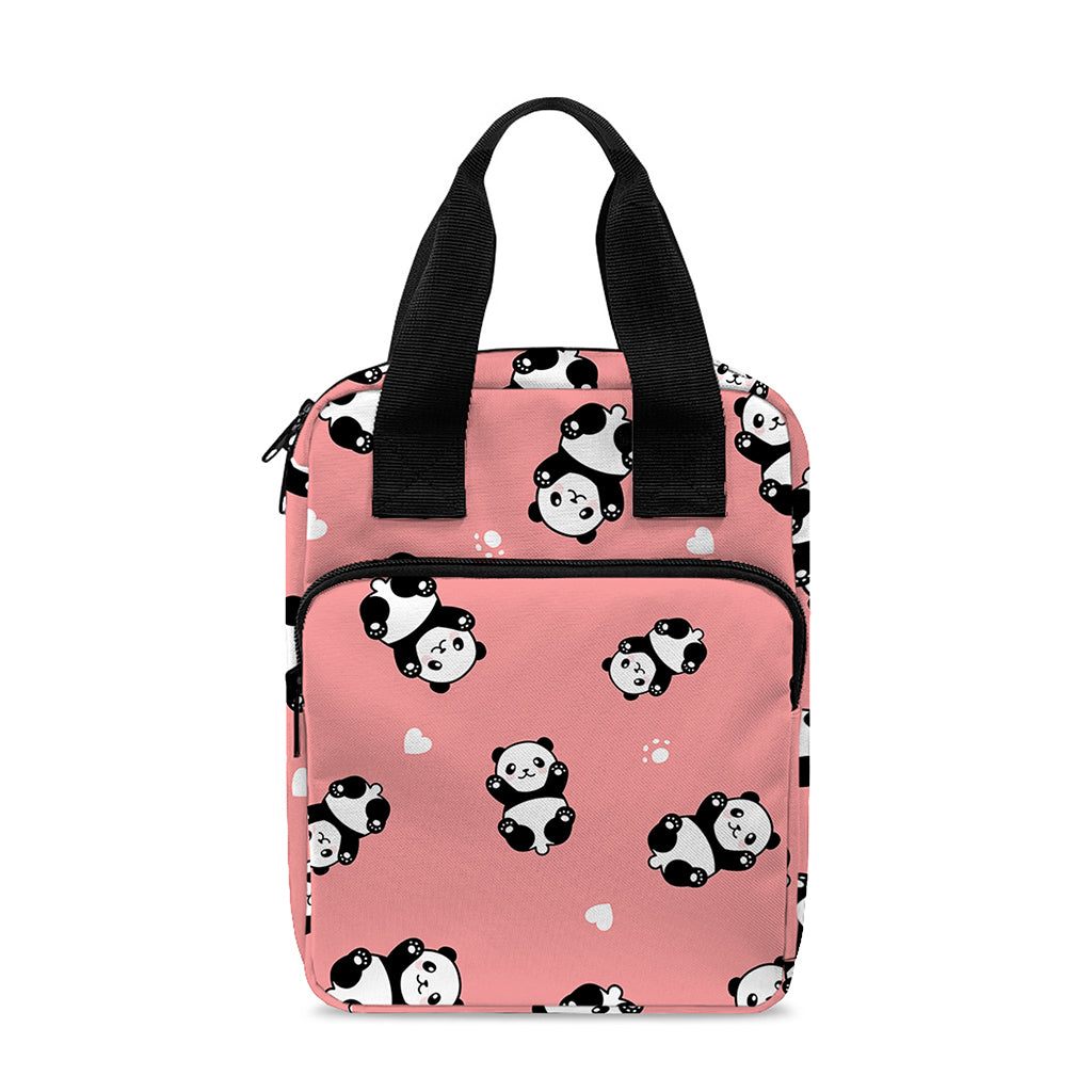 Cute Baby Panda Pattern Print Bible Tote Bag