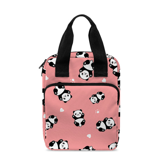 Cute Baby Panda Pattern Print Bible Tote Bag