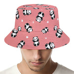 Cute Baby Panda Pattern Print Bucket Hat