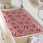 Cute Baby Panda Pattern Print Changing Pad Cover