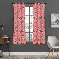 Cute Baby Panda Pattern Print Grommet Curtain Panels