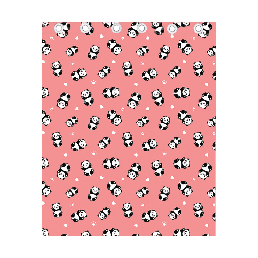 Cute Baby Panda Pattern Print Curtain