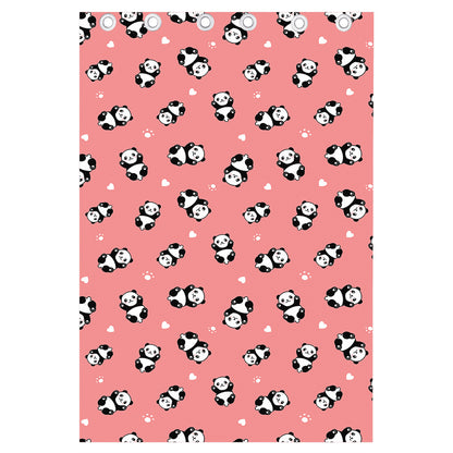 Cute Baby Panda Pattern Print Curtain