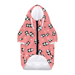 Cute Baby Panda Pattern Print Dog Zip Up Hoodie