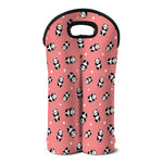 Cute Baby Panda Pattern Print Double Neoprene Wine Tote