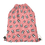 Cute Baby Panda Pattern Print Drawstring Bag