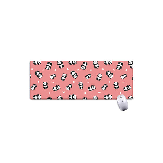 Cute Baby Panda Pattern Print Extended Mouse Pad