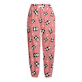 Cute Baby Panda Pattern Print Fleece Lined Knit Pants