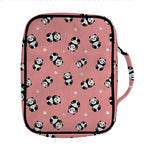 Cute Baby Panda Pattern Print Front Pocket Bible Bag