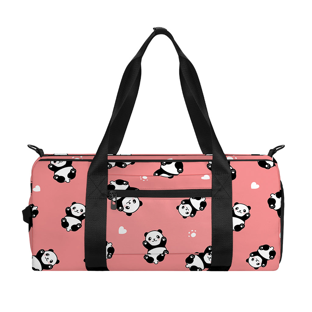 Cute Baby Panda Pattern Print Gym Bag