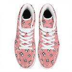 Cute Baby Panda Pattern Print High Top Leather Sneakers