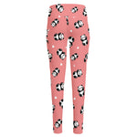 Cute Baby Panda Pattern Print High-Waisted Pocket Leggings