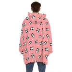 Cute Baby Panda Pattern Print Hoodie Blanket