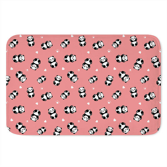Cute Baby Panda Pattern Print Indoor Door Mat