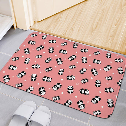 Cute Baby Panda Pattern Print Indoor Door Mat