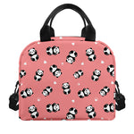 Cute Baby Panda Pattern Print Insulated Lunch Bag