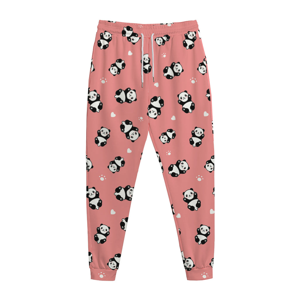 Cute Baby Panda Pattern Print Jogger Pants