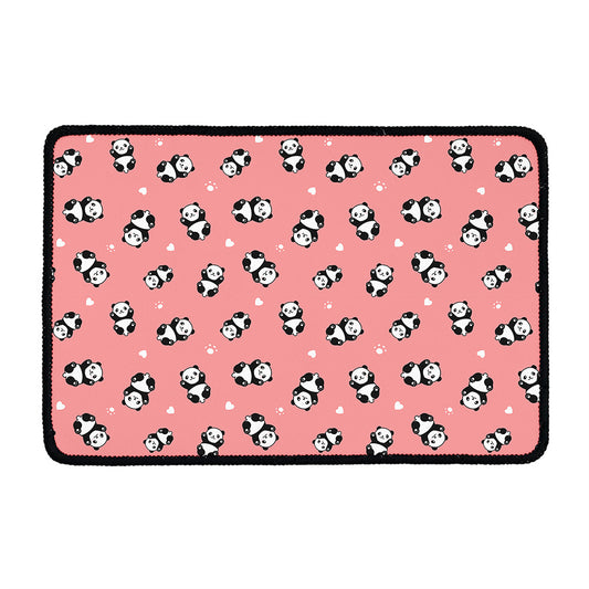 Cute Baby Panda Pattern Print Kitchen Mat
