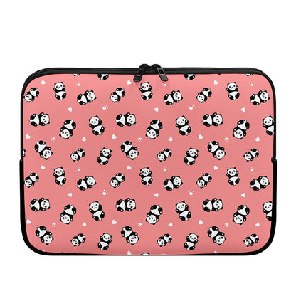 Cute Baby Panda Pattern Print Laptop Sleeve