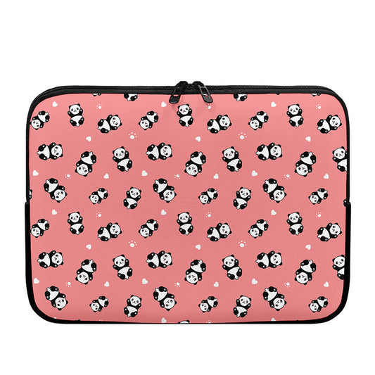 Cute Baby Panda Pattern Print Laptop Sleeve